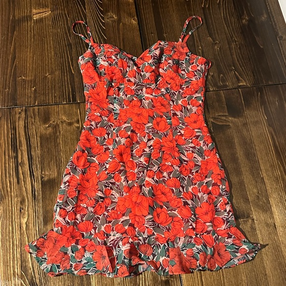 superdown Red Floral Mini Dress - Picture 1 of 4